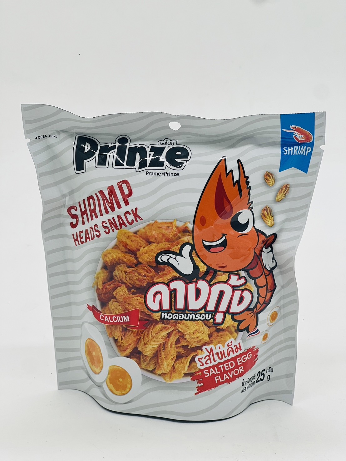 คางกุ้งทอดอบกรอบ รสไข่เค็ม 25g นครสวรรค์